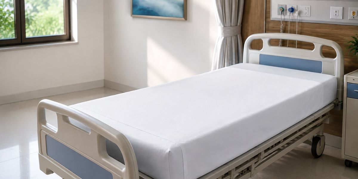 Stik laken medis Medlinen pada tempat tidur pasien